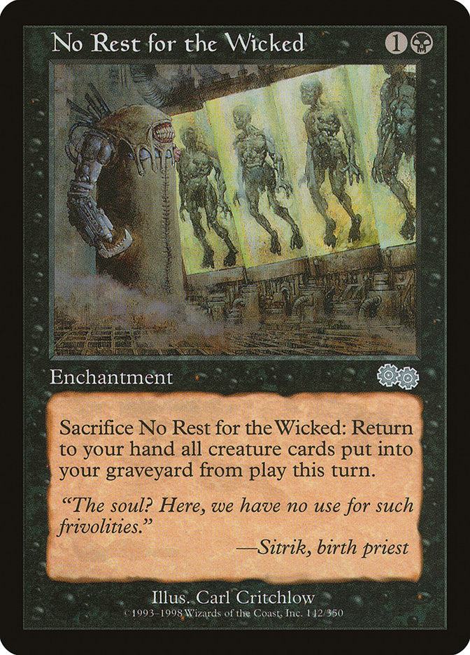 MTG Card Title: No Rest for the Wicked USG/142