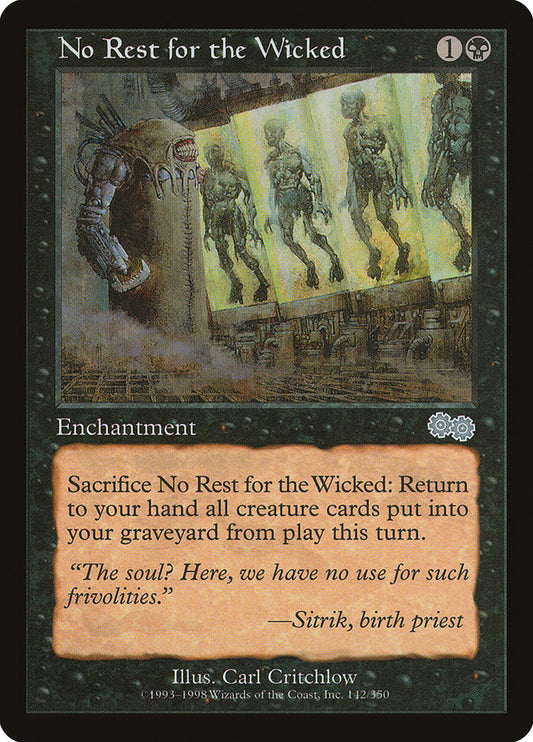 MTG Card Title: No Rest for the Wicked USG/142