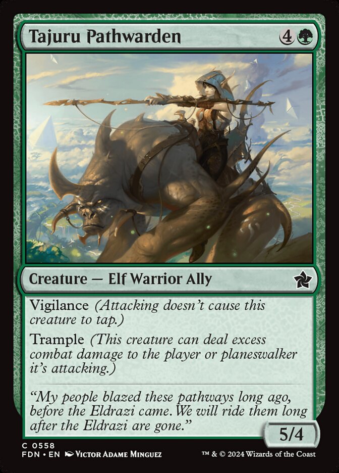 MTG Card Title: Tajuru Pathwarden FDN/558