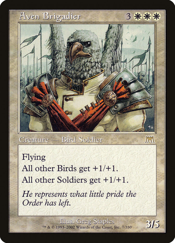 MTG Card Title: Aven Brigadier ONS/7