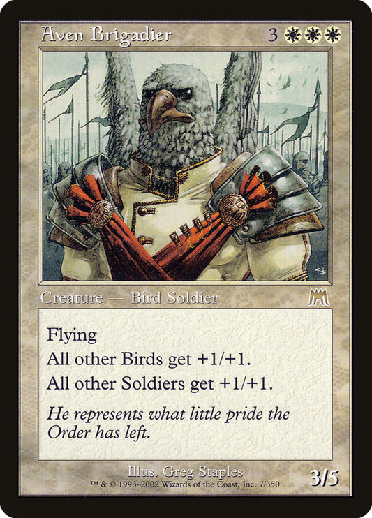 MTG Card Title: Aven Brigadier ONS/7