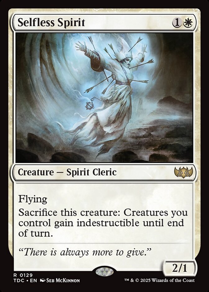 MTG Card Title: Selfless Spirit TDC/129
