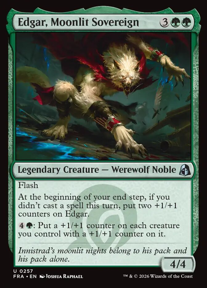 MTG Card Title: Edgar, Moonlit Sovereign FRA/257