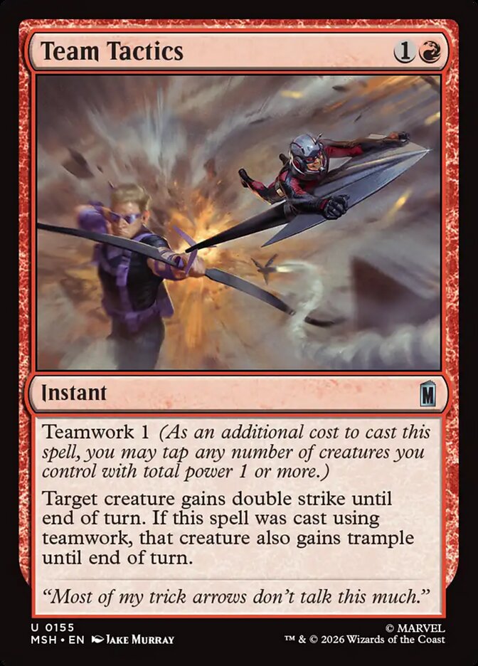 MTG Card Title: Team Tactics MSH/155