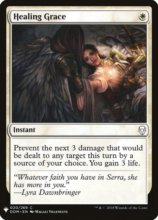 MTG Card Title: Healing Grace PLST/DOM-20
