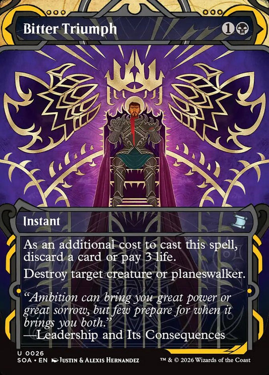 MTG Card Title: Bitter Triumph SOA/26