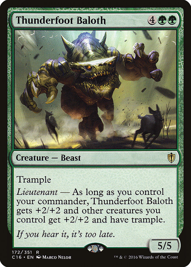 MTG Card Title: Thunderfoot Baloth C16/172