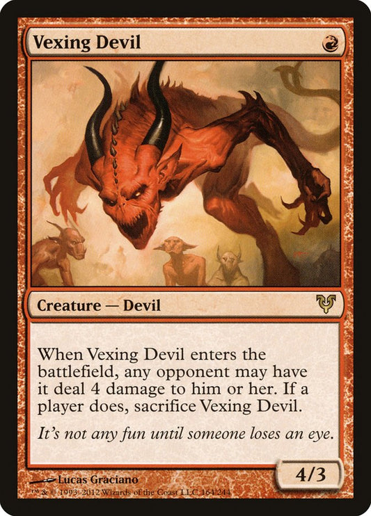 MTG Card Title: Vexing Devil AVR/164