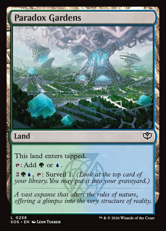 MTG Card Title: Paradox Gardens SOS/258