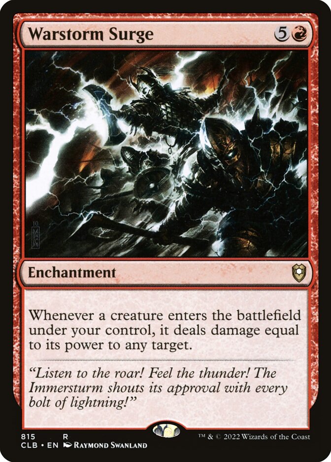 MTG Card Title: Warstorm Surge CLB/815