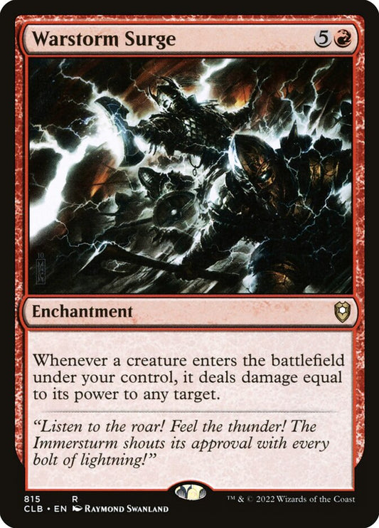 MTG Card Title: Warstorm Surge CLB/815