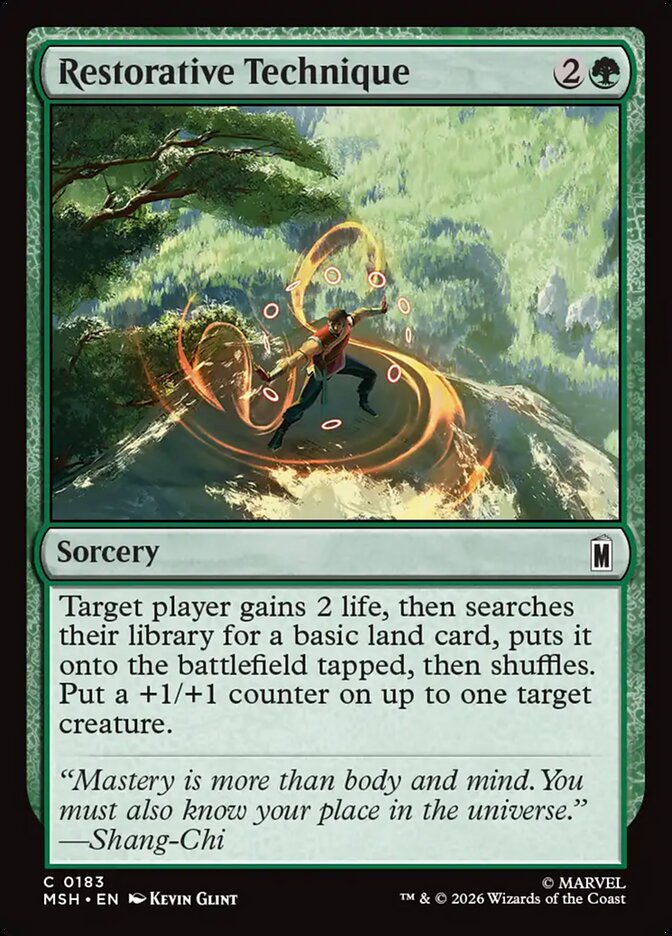 MTG Card Title: Restorative Technique MSH/183