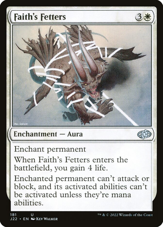 MTG Card Title: Faith's Fetters J22/181