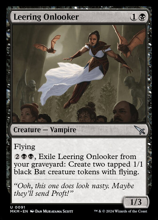 MTG Card Title: Leering Onlooker MKM/91