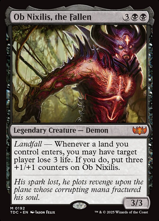 MTG Card Title: Ob Nixilis, the Fallen TDC/192