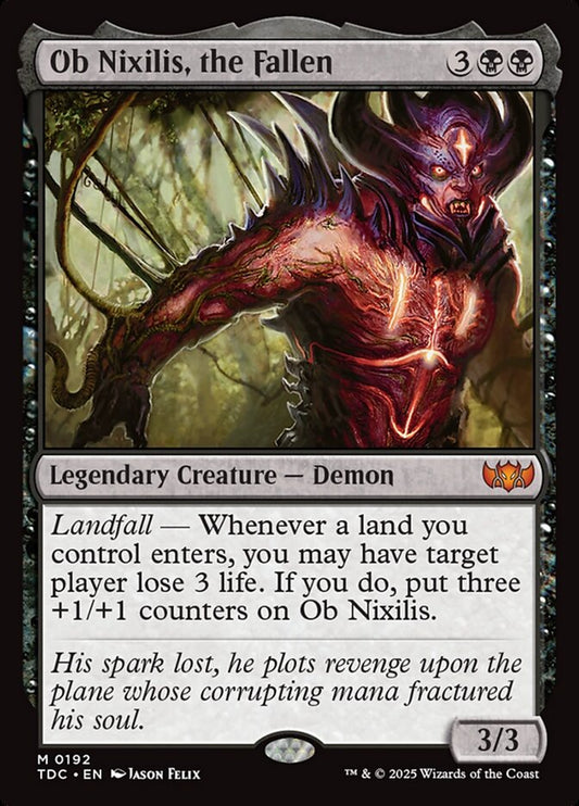 MTG Card Title: Ob Nixilis, the Fallen TDC/192