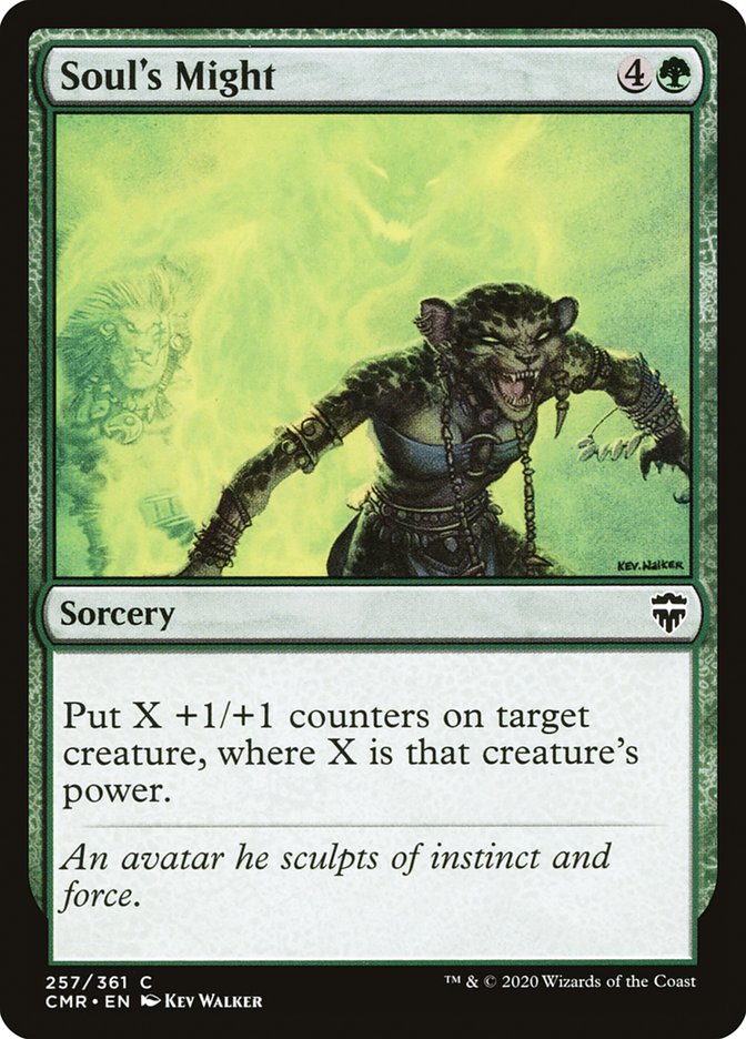 MTG Card Title: Soul's Might CMR/257