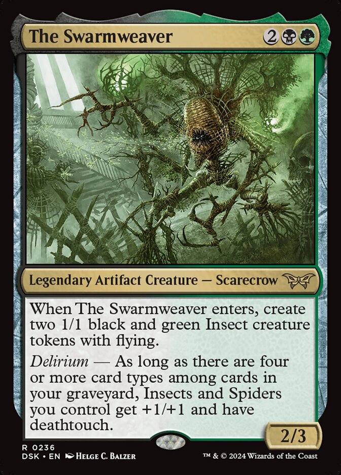 MTG Card Title: The Swarmweaver DSK/236