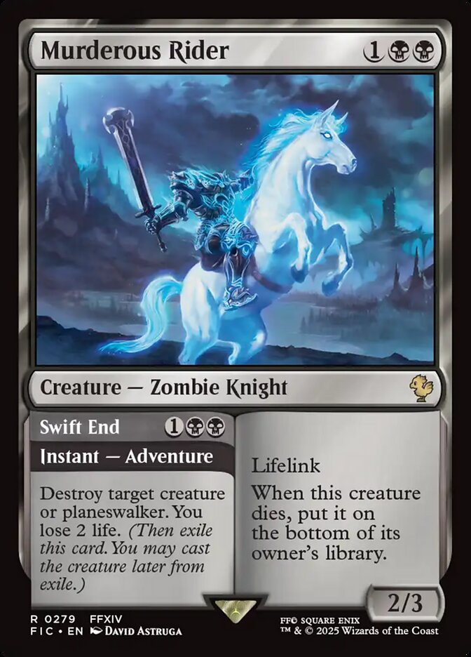 MTG Card Title: Murderous Rider // Swift End FIC/279