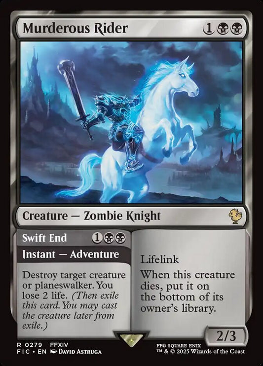 MTG Card Title: Murderous Rider // Swift End FIC/279