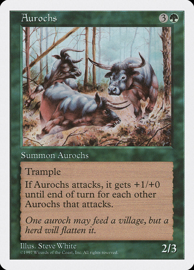 MTG Card Title: Aurochs 5ED/279