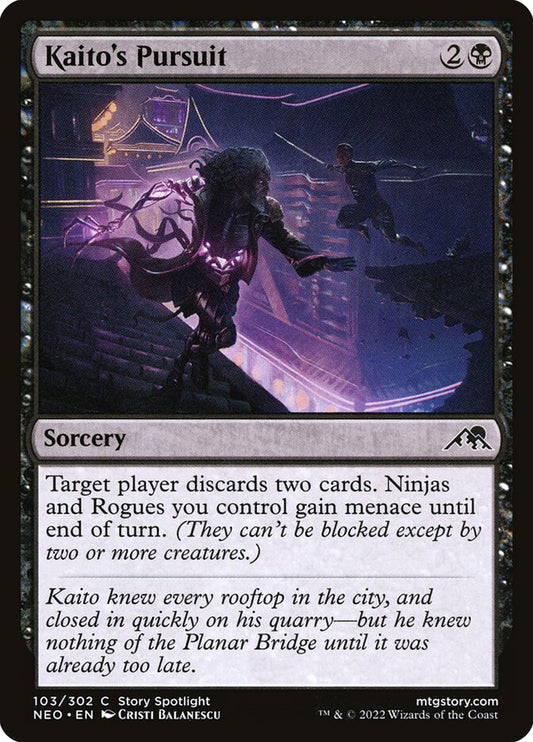 MTG Card Title: Kaito's Pursuit NEO/103