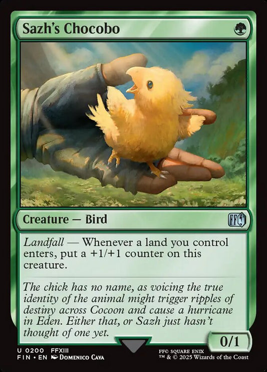 MTG Card Title: Sazh's Chocobo FIN/200