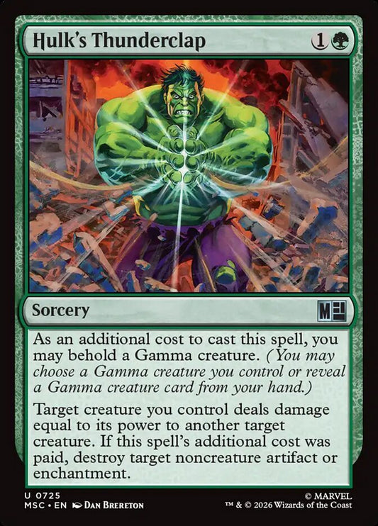 MTG Card Title: Hulk's Thunderclap MSC/725