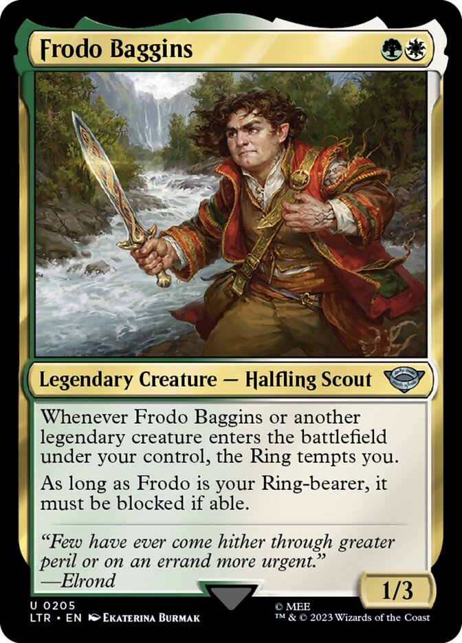 MTG Card Title: Frodo Baggins LTR/205