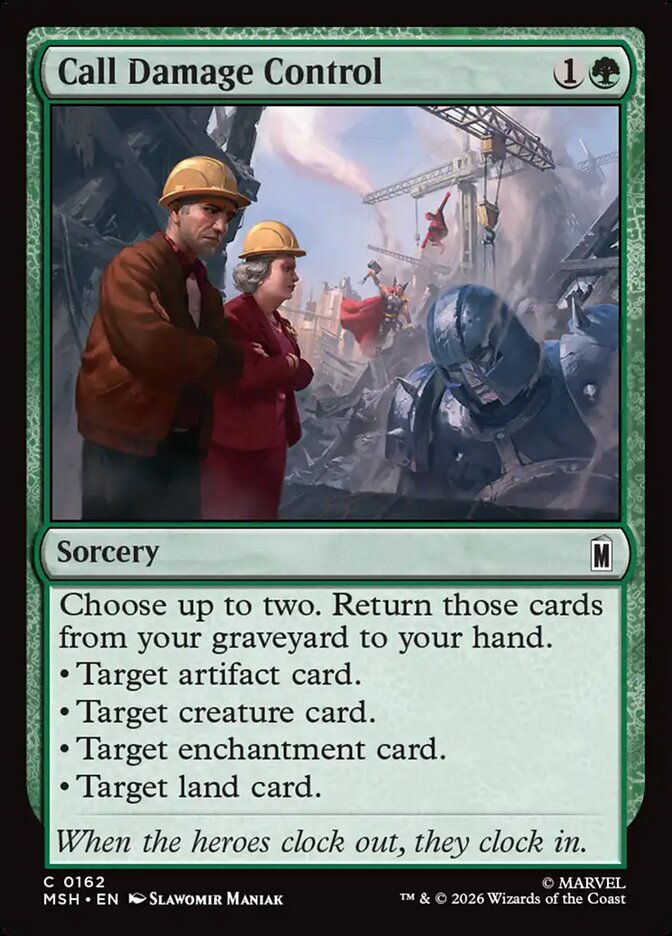 MTG Card Title: Call Damage Control MSH/162