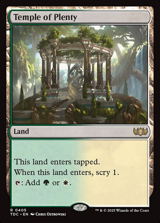 MTG Card Title: Temple of Plenty TDC/405