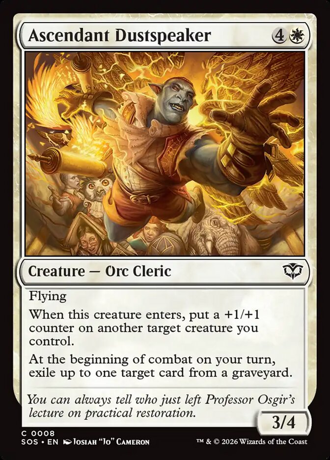 MTG Card Title: Ascendant Dustspeaker SOS/8