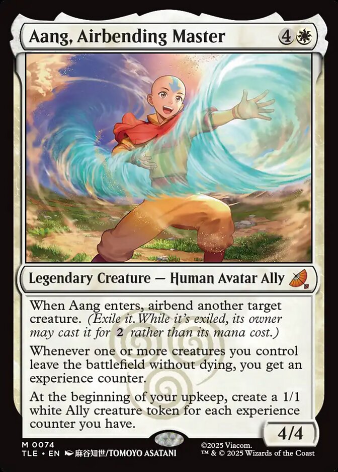 MTG Card Title: Aang, Airbending Master TLE/74