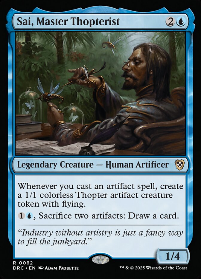 MTG Card Title: Sai, Master Thopterist DRC/82