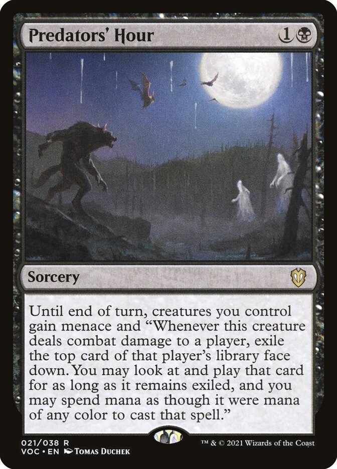 MTG Card Title: Predators' Hour VOC/21