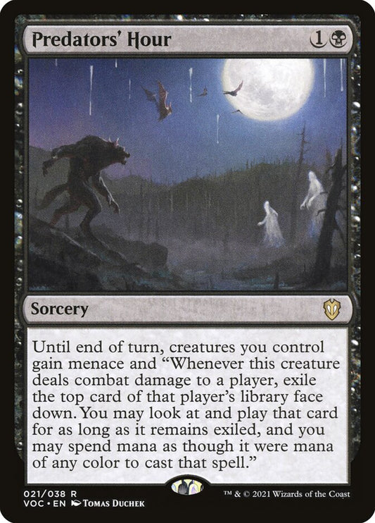 MTG Card Title: Predators' Hour VOC/21