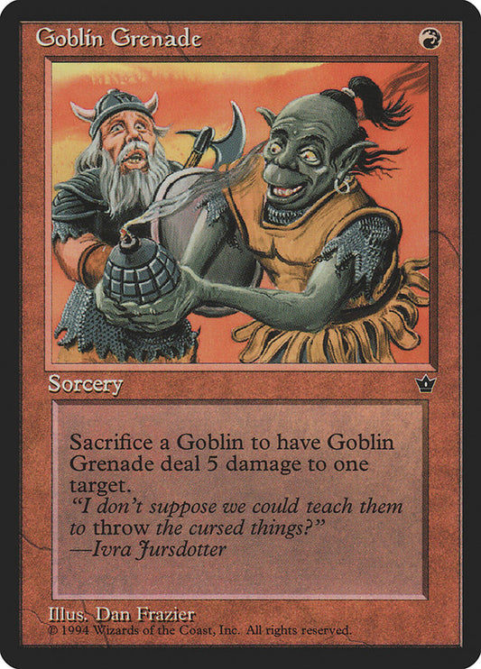 MTG Card Title: Goblin Grenade FEM/56b
