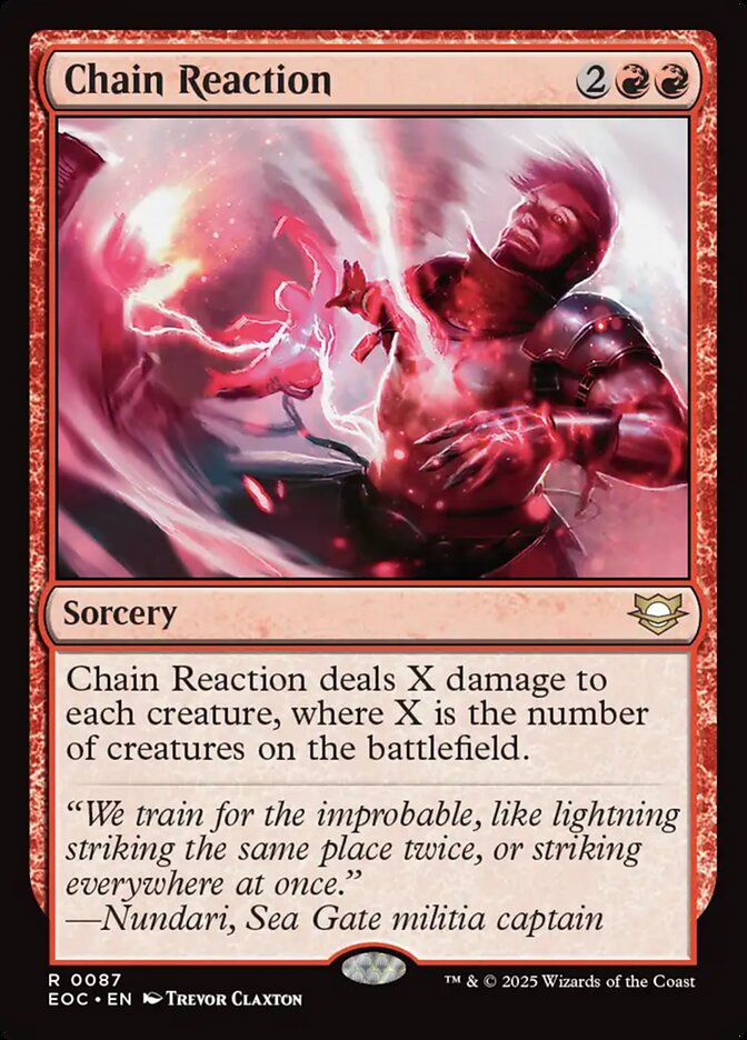 MTG Card Title: Chain Reaction EOC/87