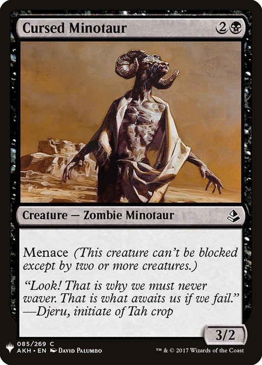 MTG Card Title: Cursed Minotaur PLST/AKH-85