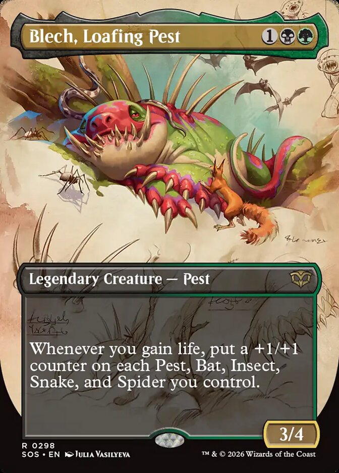 MTG Card Title: Blech, Loafing Pest SOS/298