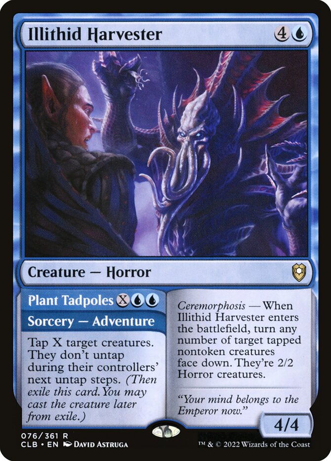MTG Card Title: Illithid Harvester // Plant Tadpoles CLB/76