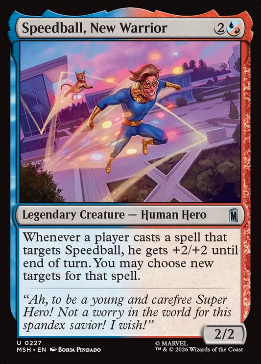 MTG Card Title: Speedball, New Warrior MSH/227