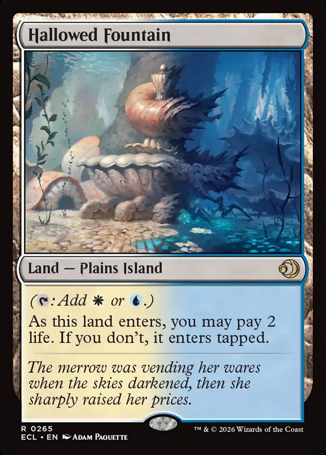 MTG Card Title: Hallowed Fountain ECL/265