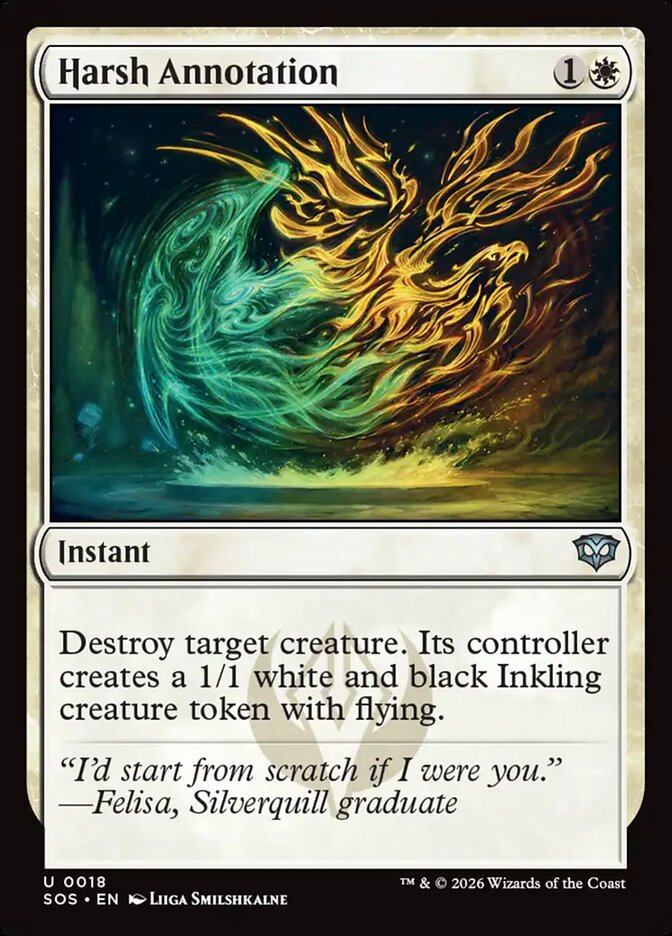 MTG Card Title: Harsh Annotation SOS/18