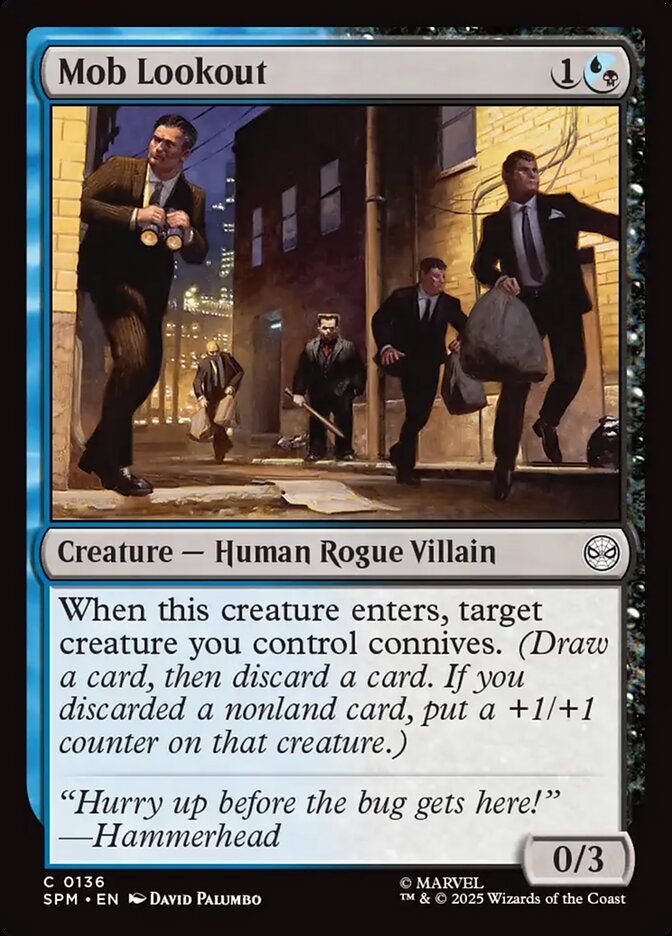 MTG Card Title: Mob Lookout SPM/136