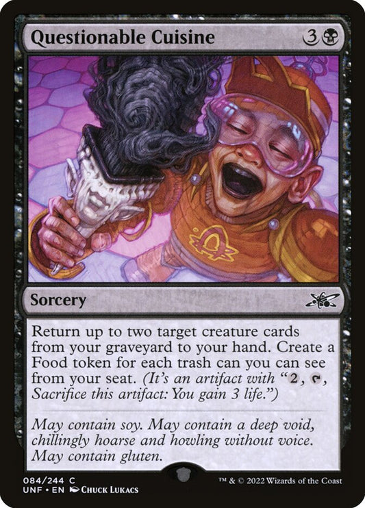 MTG Card Title: Questionable Cuisine UNF/84
