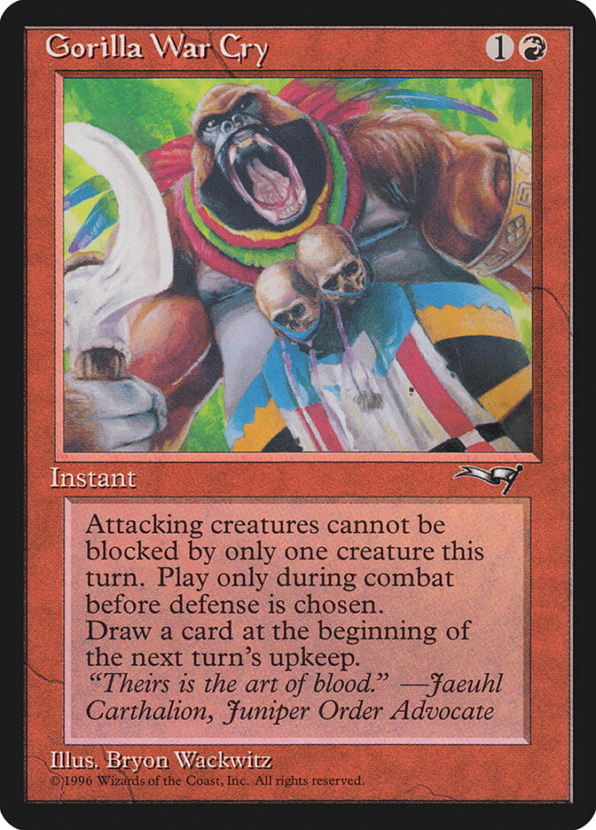 MTG Card Title: Gorilla War Cry ALL/73b