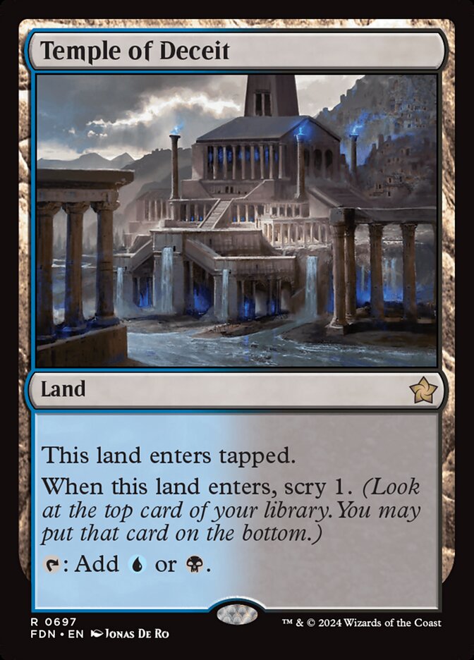 MTG Card Title: Temple of Deceit FDN/697