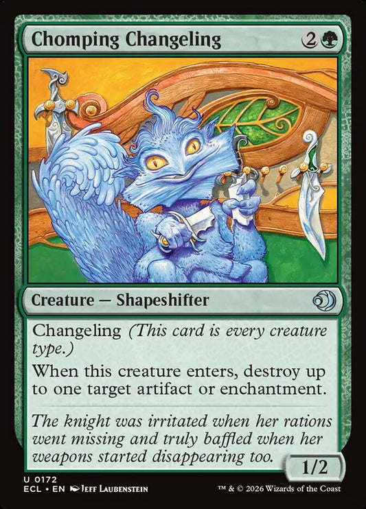 MTG Card Title: Chomping Changeling ECL/172