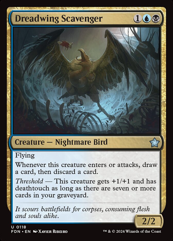 MTG Card Title: Dreadwing Scavenger FDN/118